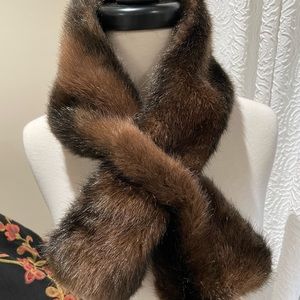 Dark Chocolate Brown Faux fur Scarf